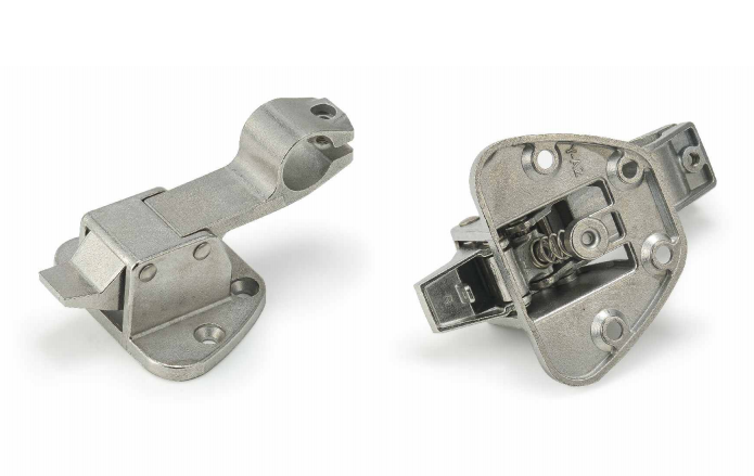 歐拓生產(chǎn)不銹鋼雙聯(lián)動A款半圓拉手座,不銹鋼蒸飯柜把手座