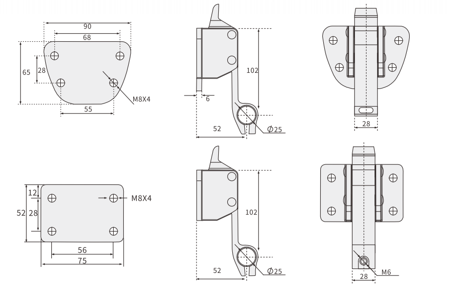 雙聯(lián)動A款半圓拉手座